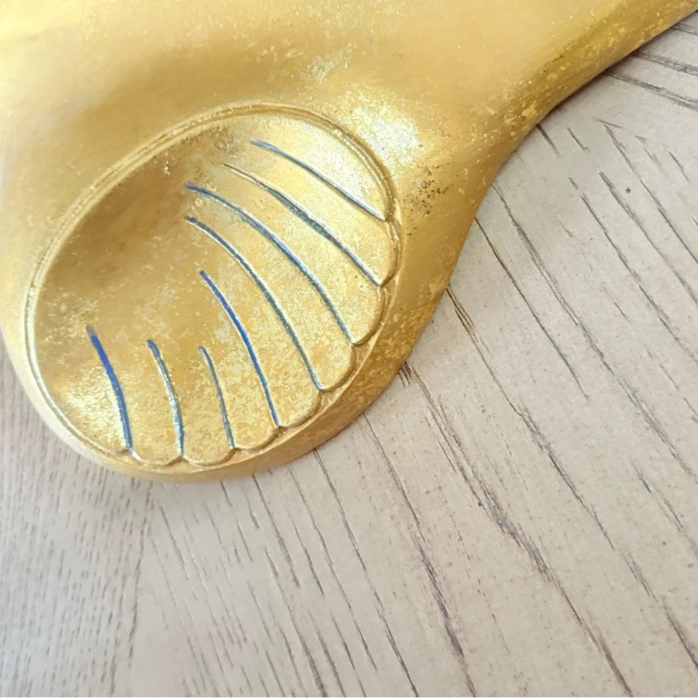 Vintage Egyptian Golden Leopard Head Vintage